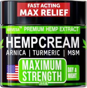 Hemp Product – Maximum Strength – Minimize Muscle mass, Joint, Back, Knee – Organic Hemp Oil Extract Gel Rub with MSM – Glucosamine – Arnica – Turmeric – Most Toughness – Produced in United states of america – 3.9 oz