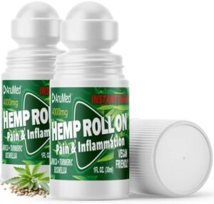 ANUMED Hemp Roll-On 4000mg Pain Aid. Quick Acting, Lengthy Long lasting, Most Energy with Arnica + Turmeric for Anti-Inflammatory, Normal Recovery, Joint, Muscle, Nerve Suffering Reliever 2 Packs of (1oz)